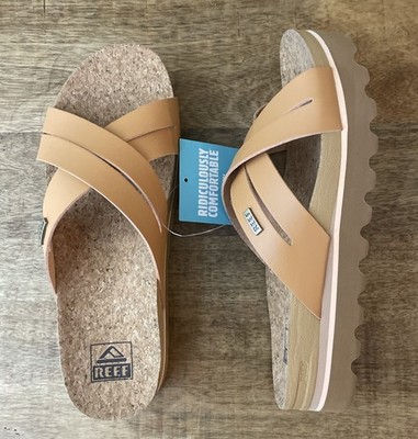 REEF Chunky Kaia Cross Platform Flip Flops Sandals Women Sz 9 Beach Coastal NEW