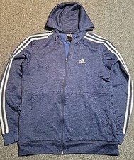 Adidas Woman Sz MED Long Sleeve Full Zip Climawarm Track Jacket Lightweight Navy