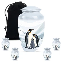Arctic Family - Funeral Ash Urns - Unique Urn - Combo Of 1 Large Urn With