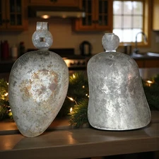 Antique Set Tin Scoops ~ Primitive Farmhouse Cottage Vintage Retro