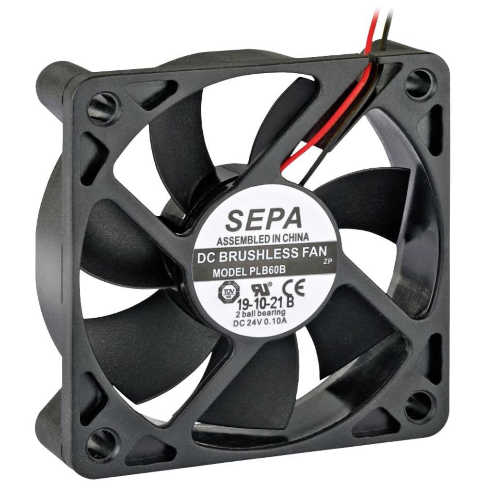 Ventilateur axial SEPA 24 V/DC 27.6 m³/h 60 x 60 x 15 mm