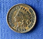 1894 Indian Head Cent -Partial "LIBERTY"  Circulated 1C - West of the Divide