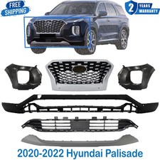 Front Bumper Assembly & Upper Grille / Skid Plate For 2020-2022 Hyundai Palisade
