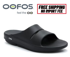 SALE Men's OOFOS OOahh Slide Sandal, Black No Import Fee