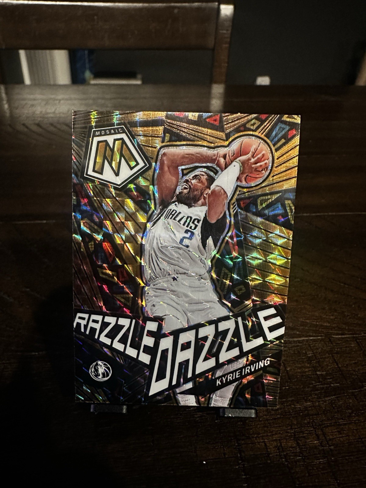 2022-23 Panini Mosaic Kyrie Irving Razzle Dazzle SSP CASE HIT #8 NBA Mavericks