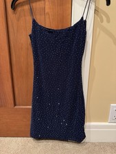 Kameli Boutique Mini Navy Sequin Dress Small