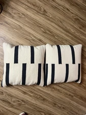 Rejuvenation Mohair Wool Throw Pillow Set Modern Geometric 20x20 Square Zipper