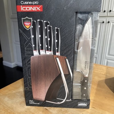 Cuisine Pro Iconix Holz 6pc Knife Block Set MSRP $629.99 