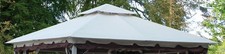 TOP TELO COPERTURA GAZEBO SMERALDA 3X3 300X300 TETTO CON AIRVENT COTONE BIANCO
