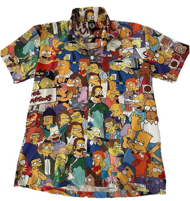 #ad #ad The Simpsons All Over Print Cartoon Mens XL Graphic Short Sleeve $29.99