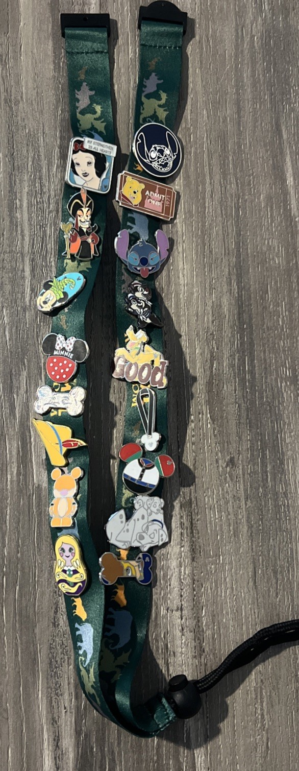 Disney Parks~AK Bottle Holder Lanyard W 15+ Assorted Disney 