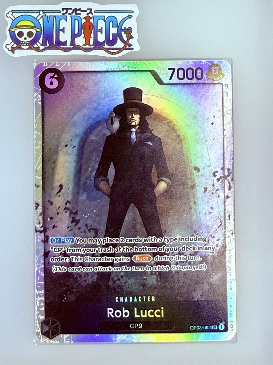 One Piece Card GameCOLOR: BLACK OP03-092 ROB LUCCI SR FOIL NM TCG  ENGLISH | eBay