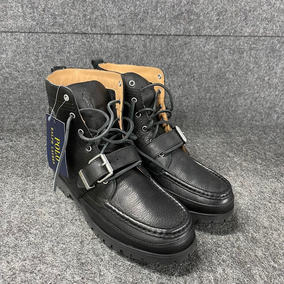 polo ralph lauren レザーブーツ POLO RALPH LAUREN Ranger Tumbled Leather Boots Men's Size 9.5
