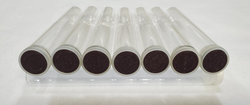 8 Vintage Glass Cigar Tubes W/Stopper Lids : 7 x Corona Grande + 1 generic - Picture 1 of 8
