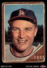 1962 Topps #176 Eddie Yost  POR Angels COMMON VARIATION AUTHENTIC
