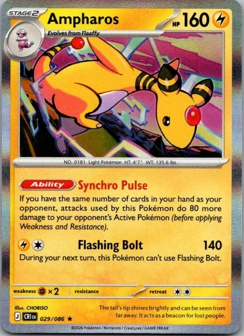 Ampharos 029/086 Me04: Chaos Rising for sale | eBay