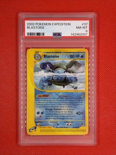 2002 Pokemon Blastoise Expedition Non Holo 37/165 PSA 8