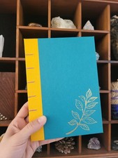 Hardcover Journal Sketchbook 7"x5" Exposed Stitching Embossed Floral Cover