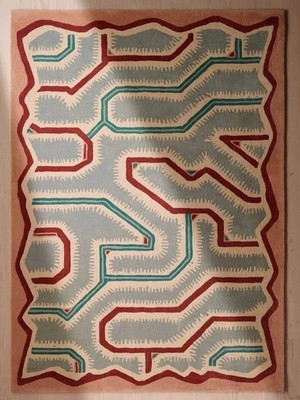 Handgetuftete Wolle Mehrfarbig Handgefertigt Design Teppich Rug