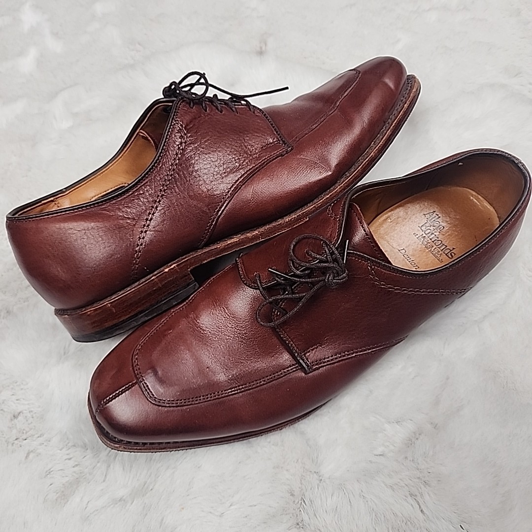 Allen Edmonds 3985 Denton Gray Suede Split Toe Oxfords Dress Shoes 10D Allen Edmonds Oxford Gray Dress Shoes for Men for sale | eBay main image 2