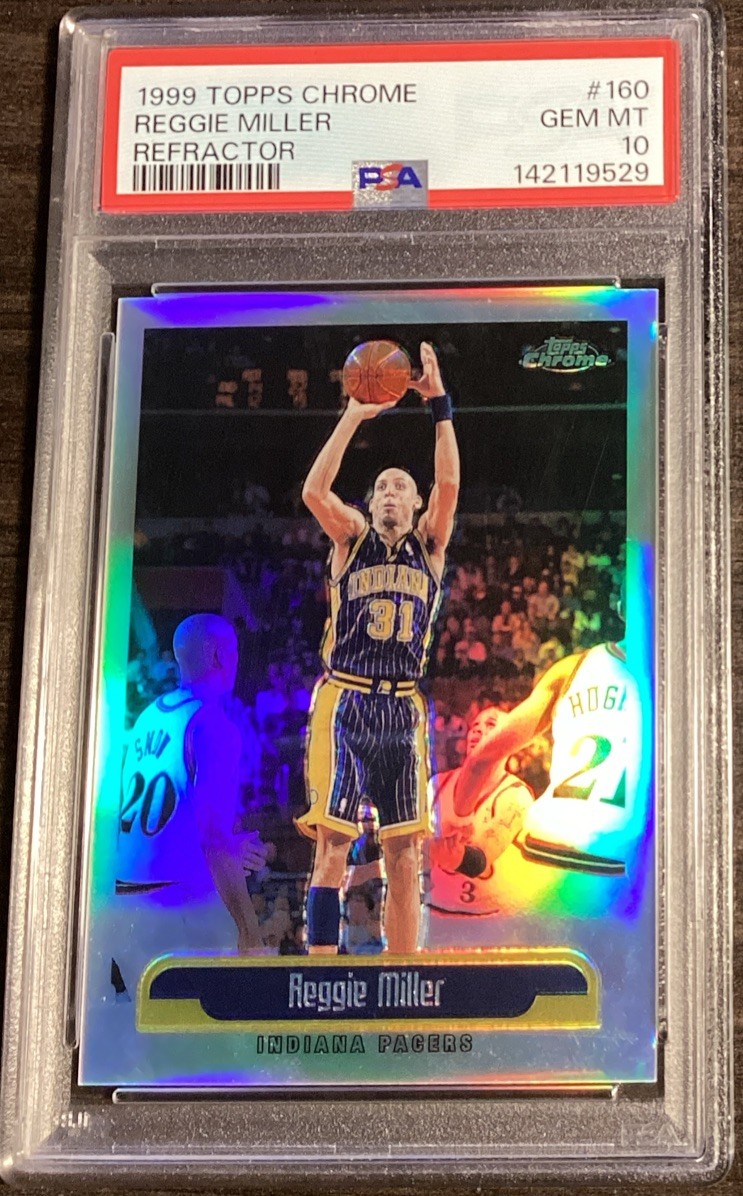 1999-00 Topps Chrome Reggie Miller #160 Refractor PSA 10 Indiana Pacers!