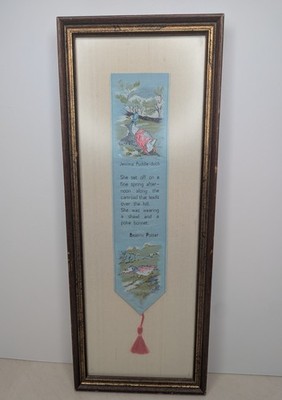 Beatrix Potter Cashs Weavers Coventry Woven Silk Bookmark Framed Wall Hanging