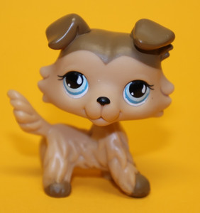 Figurine Littlest Pet Shop LPS – Chien Collie Colley N°893 – Hasbro Authentique