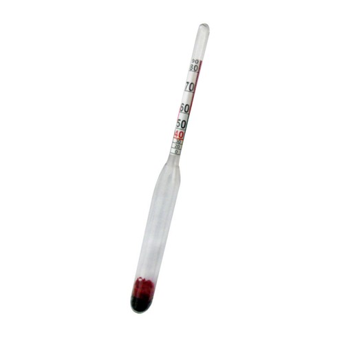 Alcohol Hydrometer Tester 0-96% with Protective Hard Case for Beer Brewing Tool