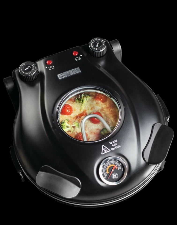 Chef Cuisine Pizza Maker mit Keramik Pizzastein Pizza Ofen Neu OVP Ungeöffnet