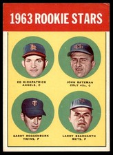 1963 Topps #386 ROOKIE STARS  Kirkpatrick  Bateman Roggenburck Bearnarth  VGEX