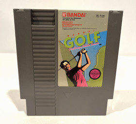 BANDAI GOLF CHALLENGE PEBBLE BEACH NES NINTENDO GAME CARTRIDGE & BOOKLET 1989
