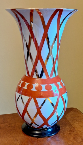 Mid Century große Vase italienischer Karnevalsstil von Frederico de Luca, Paris signiert - Bild 1 von 7