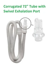 Adult Passive Circuit Corrugated Hose 6 foot Tube With Swivel Exhalation Port