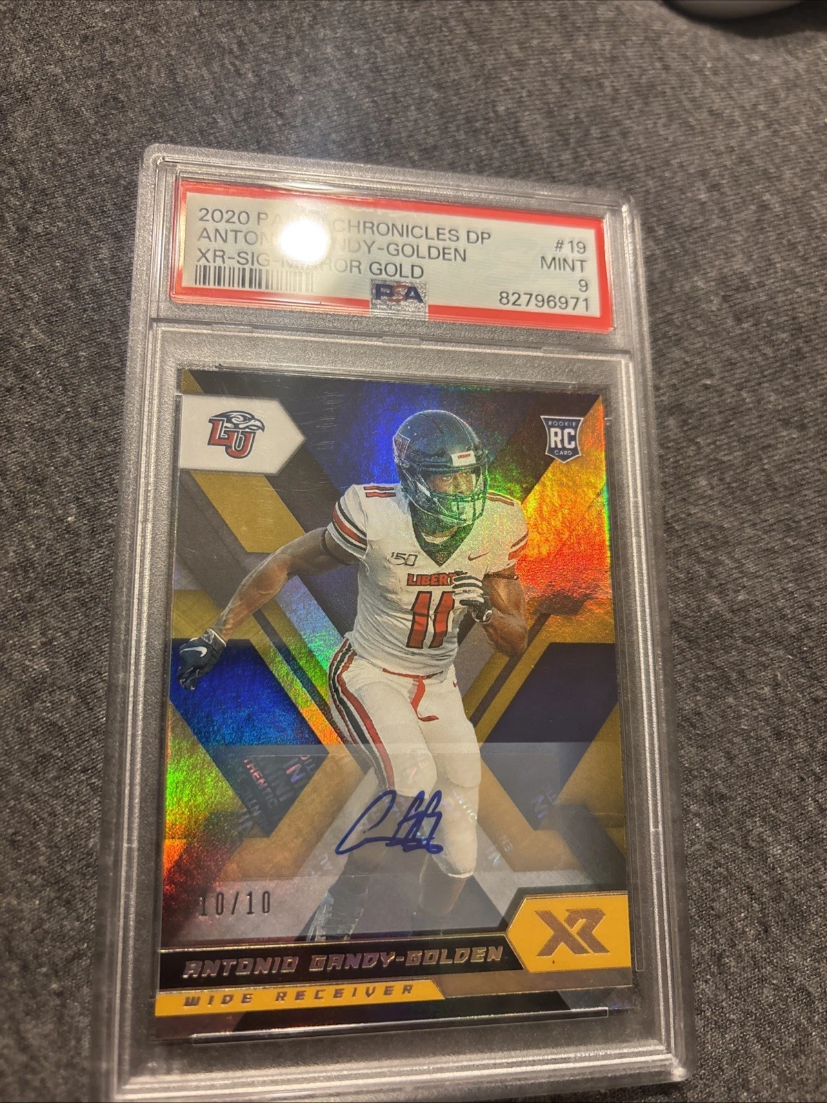 Antonio Gandy-Golden Panini Chronicles Draft Picks XR Rookies #19 Signature-Mirror Gold