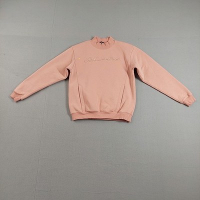 Ocheretny Women Sweatshirt XS Pink Crew Neck Long Sleeve Boxy Embroidered Logo