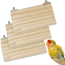 Bird Wood Platform Parrot Perch Stand Parakeet Playground Cage Corner Shelf for