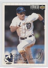 1994 Upper Deck Collector's Choice Silver Foil Signature Alan Trammell HOF 0e3