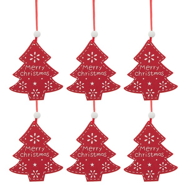 Weihnachtsbaum Dekoration Set 6 Holzbaum HäNgende Ornamente-image