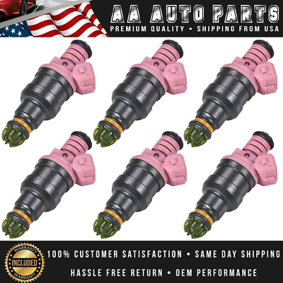 Set of 6 Fuel Injectors fit 96-00 BMW Z3 M3 328is 328i 528i 852
