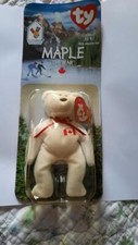 RARE Mcdonalds TY Beanie Baby "Maple The Bear" With 2 TAG ERRORS 1993  Oakbrook