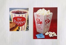DR. PEPPER / FRESH POPCORN FRIDGE MAGNET LOT / MOVIE THEATER CONCESSION