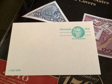 US 1985 Scott # UX105 Charles Carroll Patriot NVI (14¢) postal card MNH Postcard