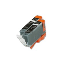 2 Pack Black Ink Cartridge  LED Chip for CLI-221BK MP560 MP640 MX870 MX860