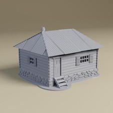 Rural Russian House #1 Eastern Front | 15mm, 20mm or 28mm Scale |  WWII terrain