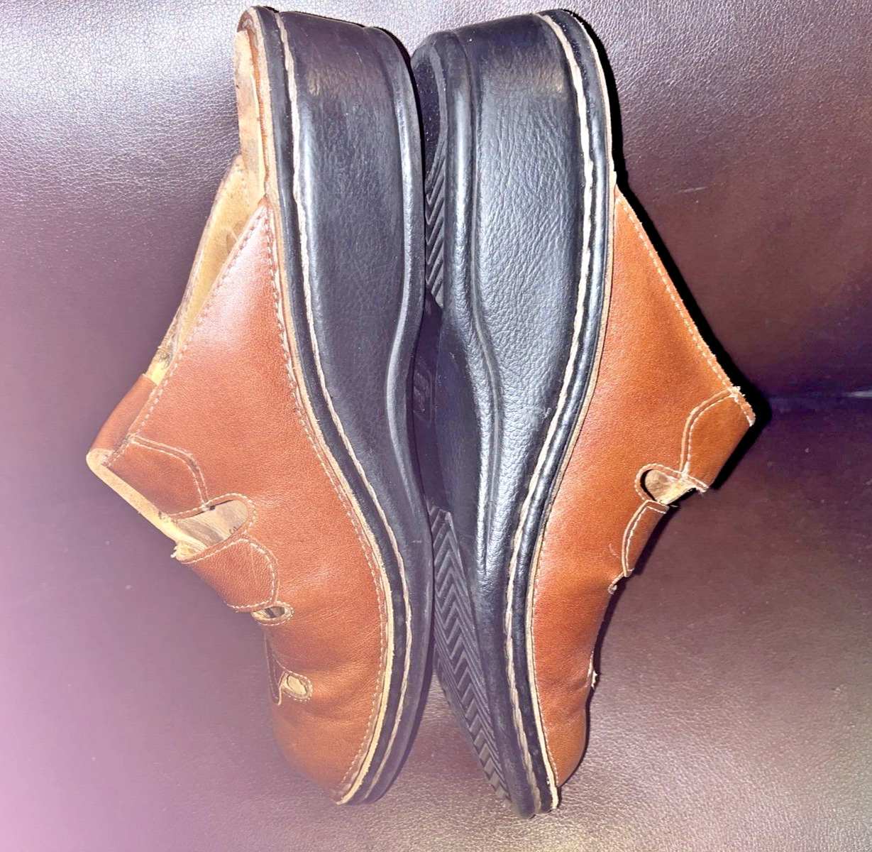Finn Comfort Leather Slip On Sandals Flats German… - image 4