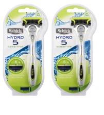 Schick Hydro 5 Sensitive Razor with 1 Refill Blade Cartridge (2 Pack)