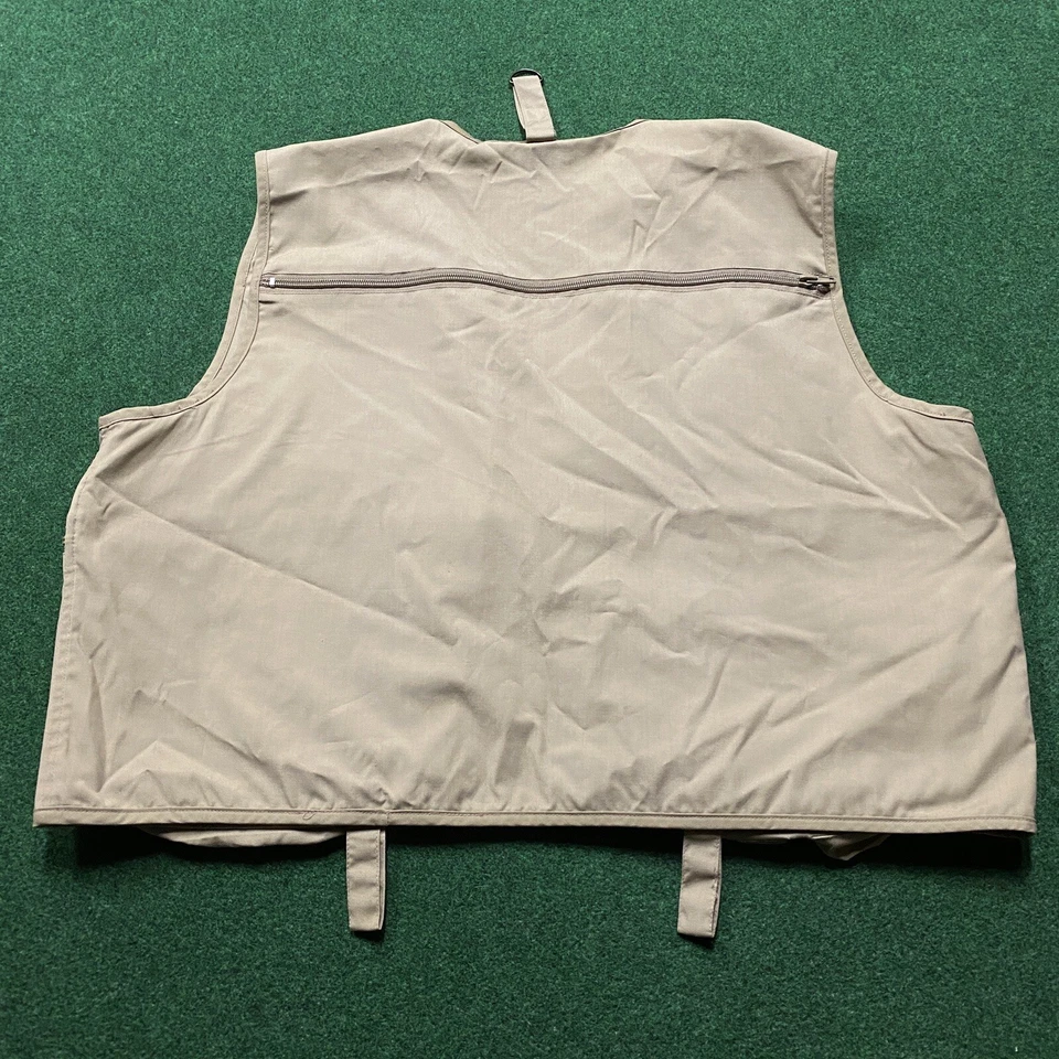 Chaleco Remington Vintage Para Hombre Grande Beige Pesca Caza Utilidad Bolsillos Foto 3 de 4