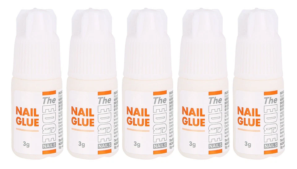 THE EDGE NAIL GLUE 3g Gram UV GEL ACRYLIC NAILS STRONG FALSE ADHESIVE For Tips