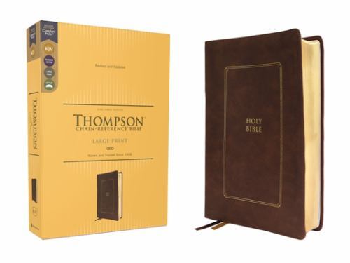 KJV, Thompson Chain-Reference Bible, Large Print, Leathersoft, Brown, Red - Image 5