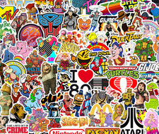 25/50 1980 s Sticker Pack-Waterproof Vinyl-Ca...